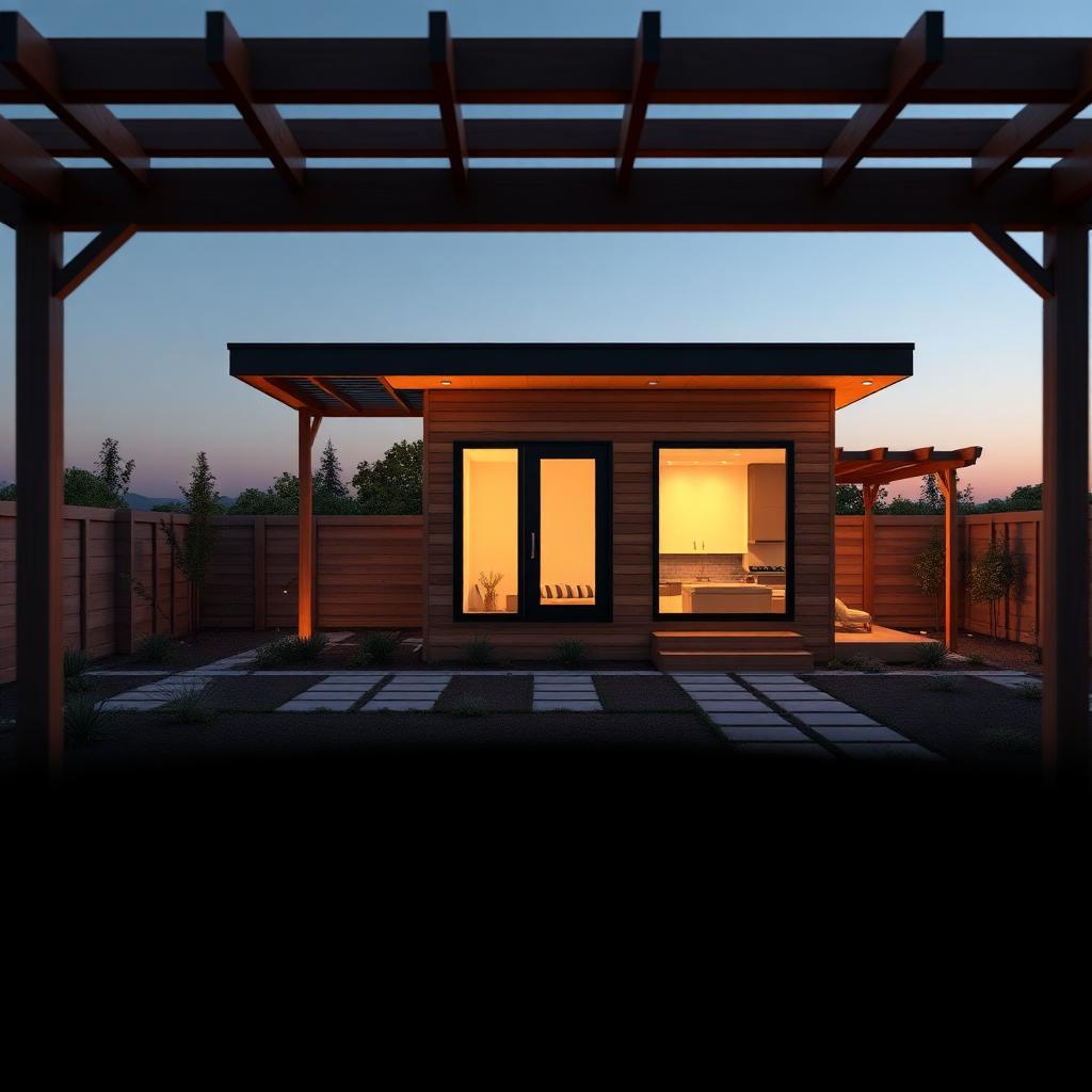 InQI concept design showing an ADU placed on a residential site plan with topography and setback data